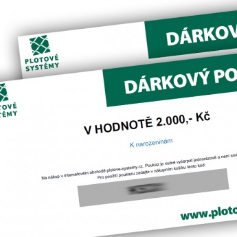 Dárkový poukaz v hodnotě 2000 Kč