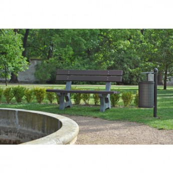 Lavička Bára hnědá + šedá