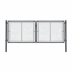 Zahradní brána dvoukřídlá - šířka 3600 mm, systém OKO, ANTRACIT