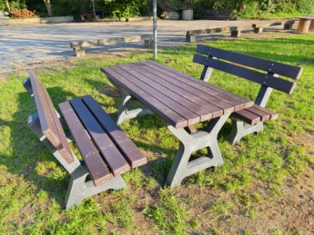 Piknikový stůl hnědá + šedá