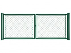 zahradní brána dvoukřídlá 1750x3600 mm, PVC,na oko, II. jakost