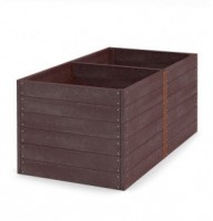 Vyvýšený záhon dvoukomorový 200 x 106 x 79cm hnědý