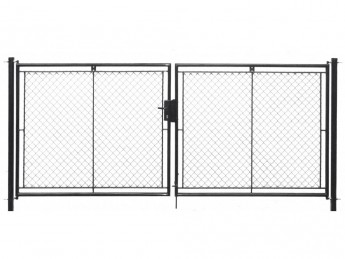 Zahradní brána dvoukřídlá - šířka 3600 mm, system FAB, ANTRACIT