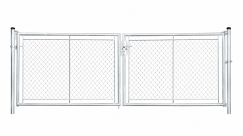 Zahradní brána dvoukřídlá - šířka 3000 mm, ZN, system FAB