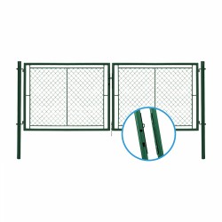 Zahradní brána dvoukřídlá PVC - šířka 3600 mm, system OKO
