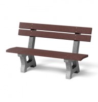 Lavička Bára hnědá + šedá