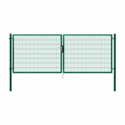 Dvoukřídlá brána 2D ZN + PVC - šířka 4090 / 4110 mm