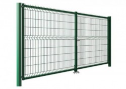 Dvoukřídlá brána 3D Zelená - šířka 3500 mm